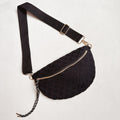 Embossed Daisy Blossom Belt Sling Bag