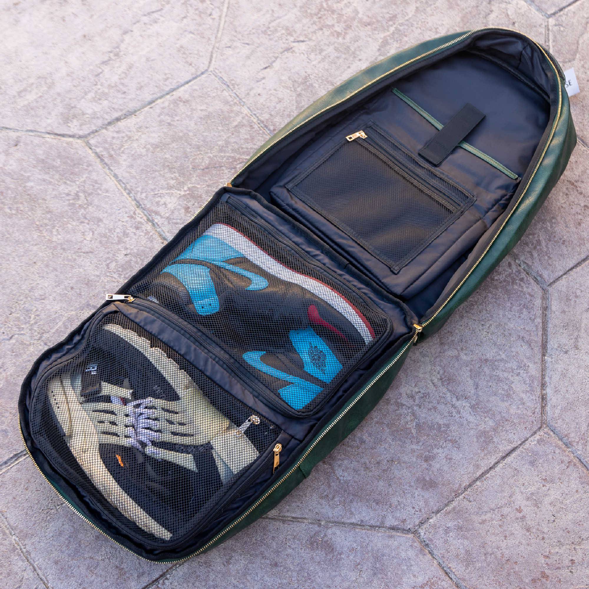 Emerald Green Leather Commuter Bag (XL Design)