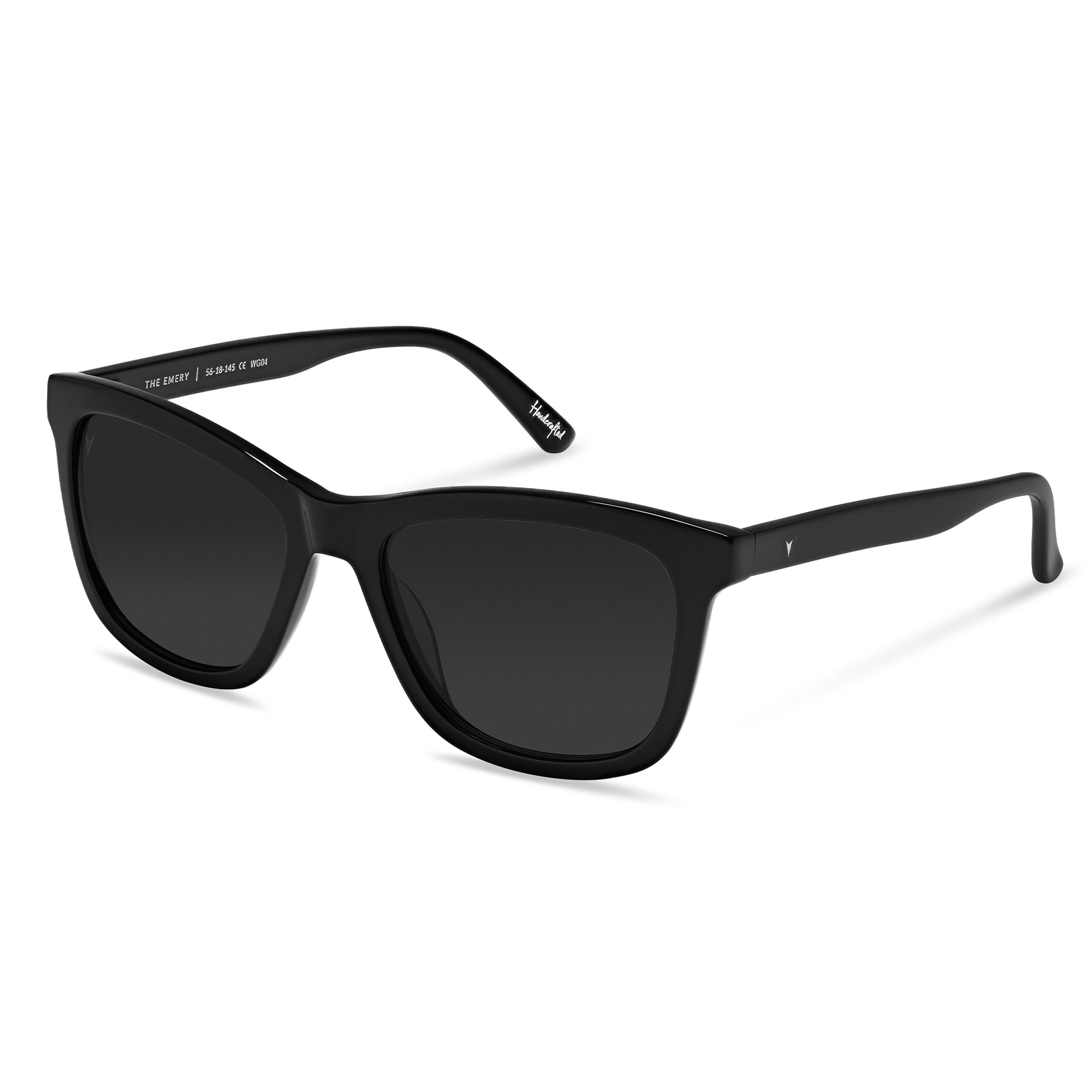 The Emery Oversized Polarized Sunglasses in Jet Black