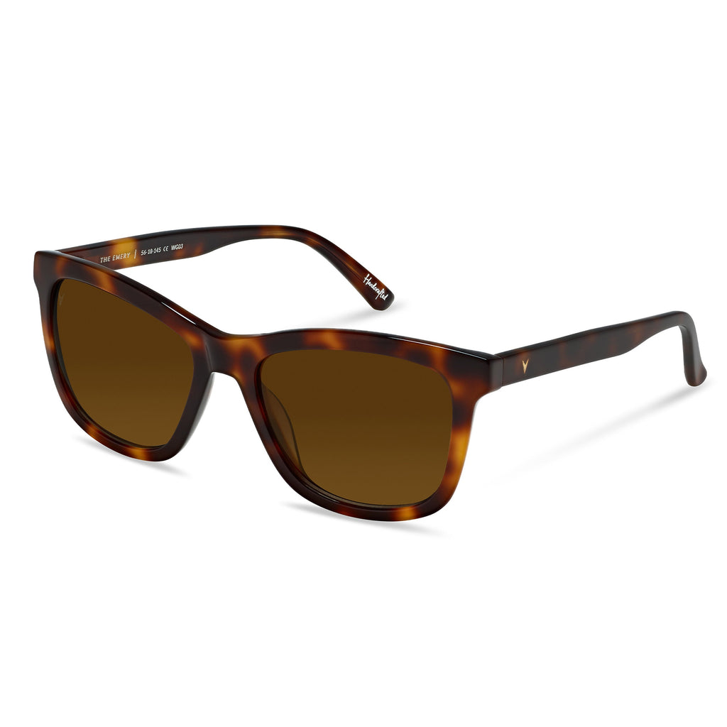 The Emery Oversized Rye Tort Sunglasses with Polarized Lenses