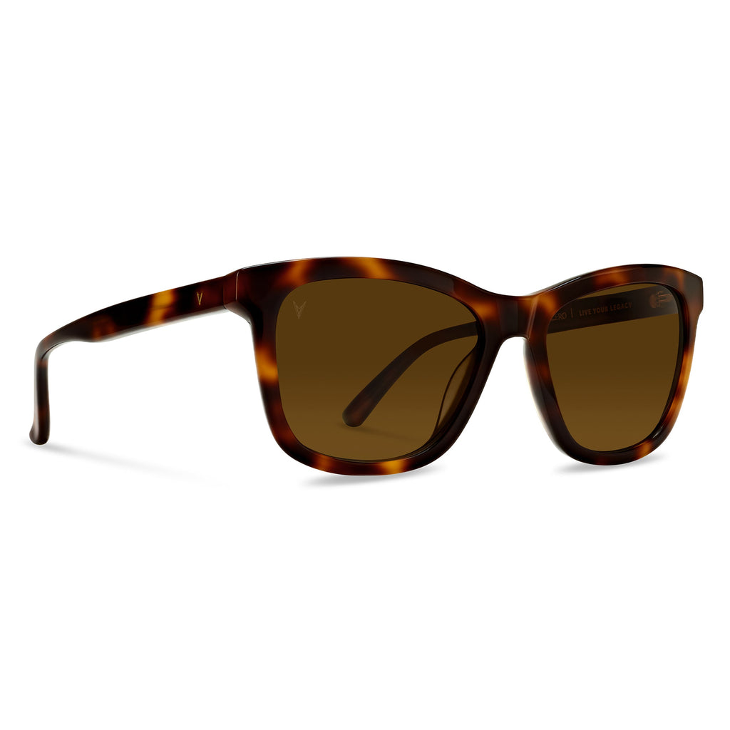 The Emery Oversized Rye Tort Sunglasses with Polarized Lenses