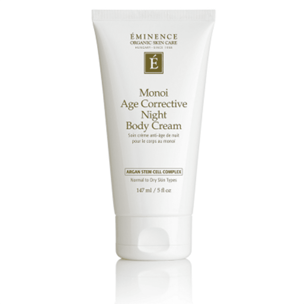 A 5 oz jar of EMINENCE Monoi Age Corrective Night Body Cream for firming and smoothing skin.