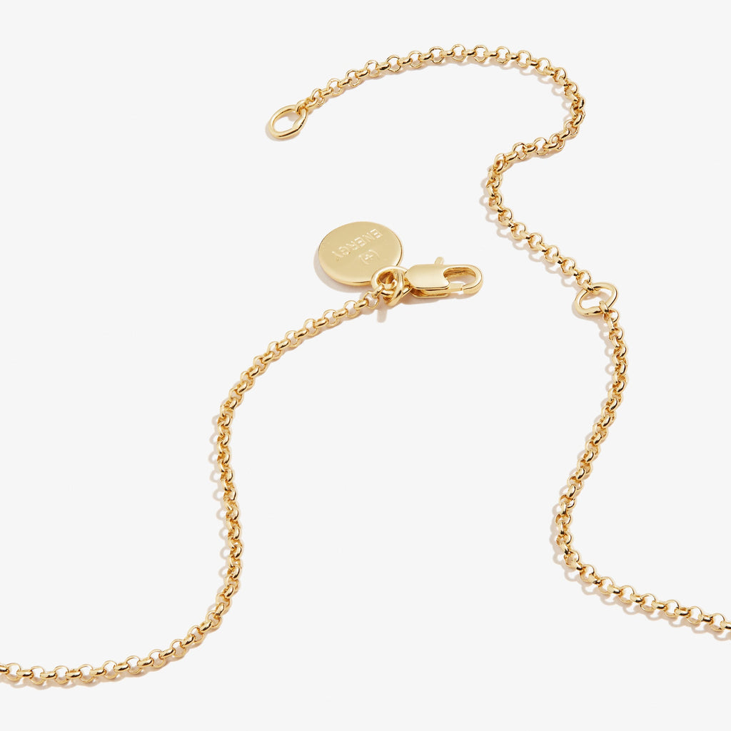 Modern Square Charm Necklace for Women in Gold or Silver 21 Inch