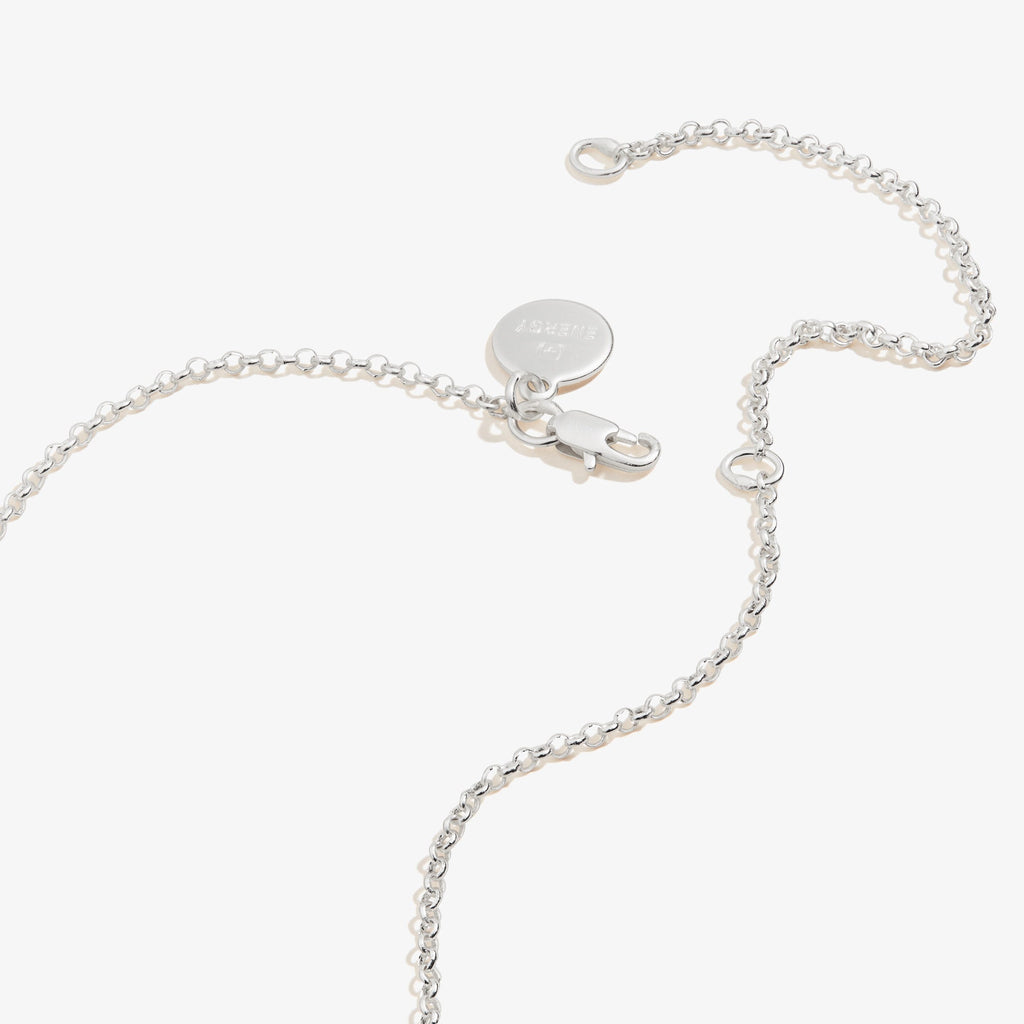 Modern Square Charm Necklace for Women in Gold or Silver 21 Inch
