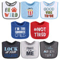 The Peanutshell Terry Bib Set for Baby Boys 8 Pack Set for Feeding Teething Drooling