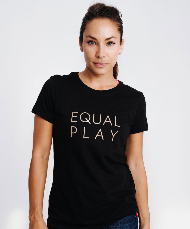 Women's Equal Play Graphic Soccer T-Shirt in White - Image 3