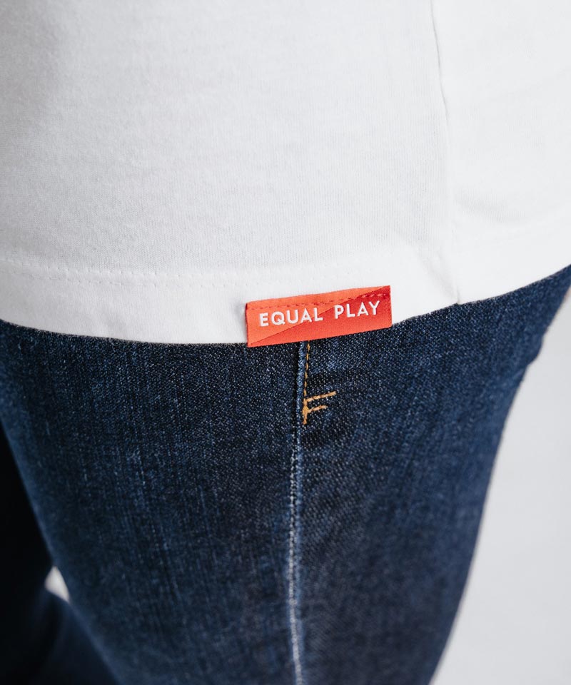 Women's Equal Play Graphic Soccer T-Shirt in White - Image 2