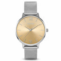 The Eros Mesh watch in bronze finish with a slim 38mm face and mesh band