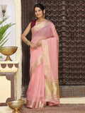 Shree Shyam Fashion Pink Cotton Saree