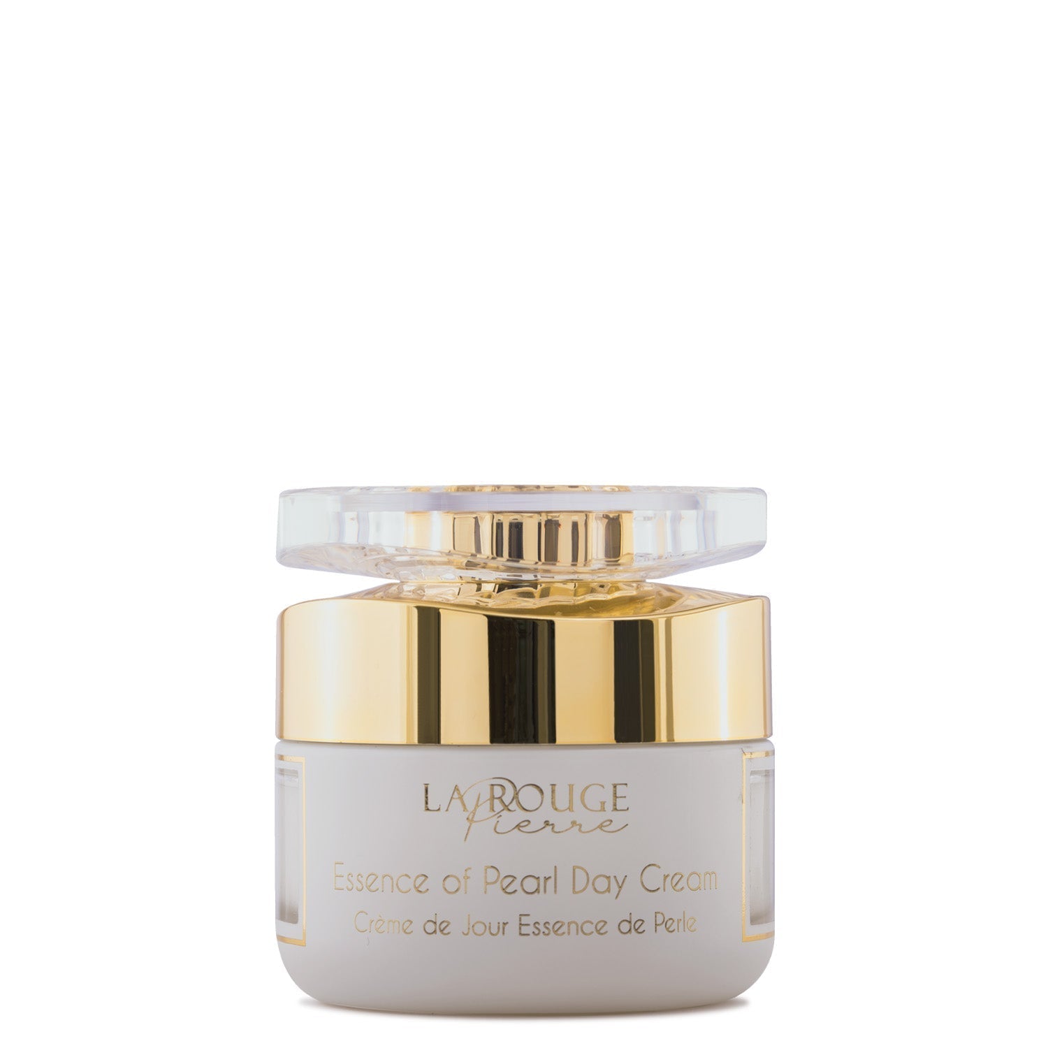 La Rouge Pierre Essence of Pearl Day Cream jar on a white background