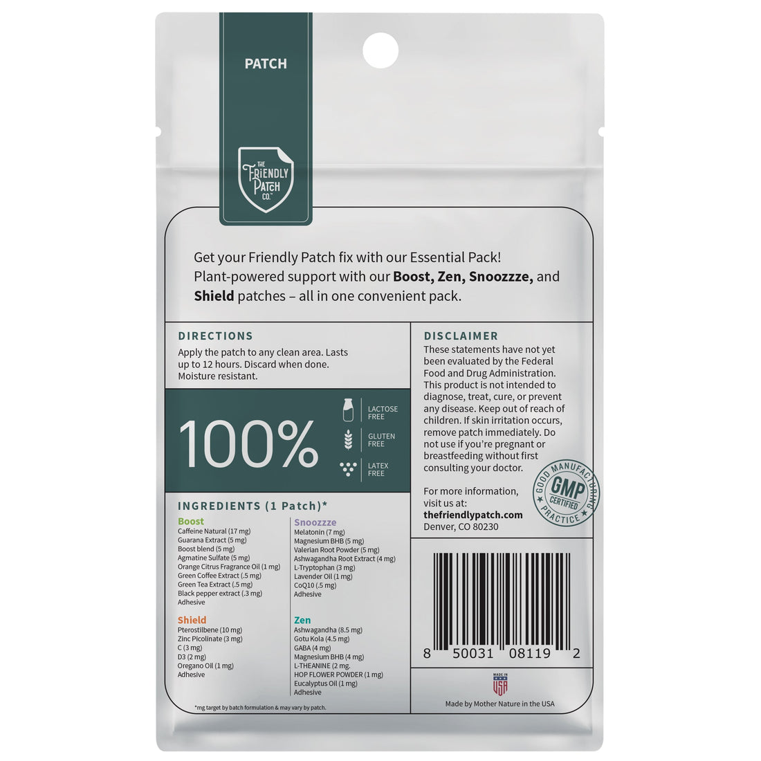 The Essentials Pack - Boost, Relax, Snooze, Shield - 8 pack
