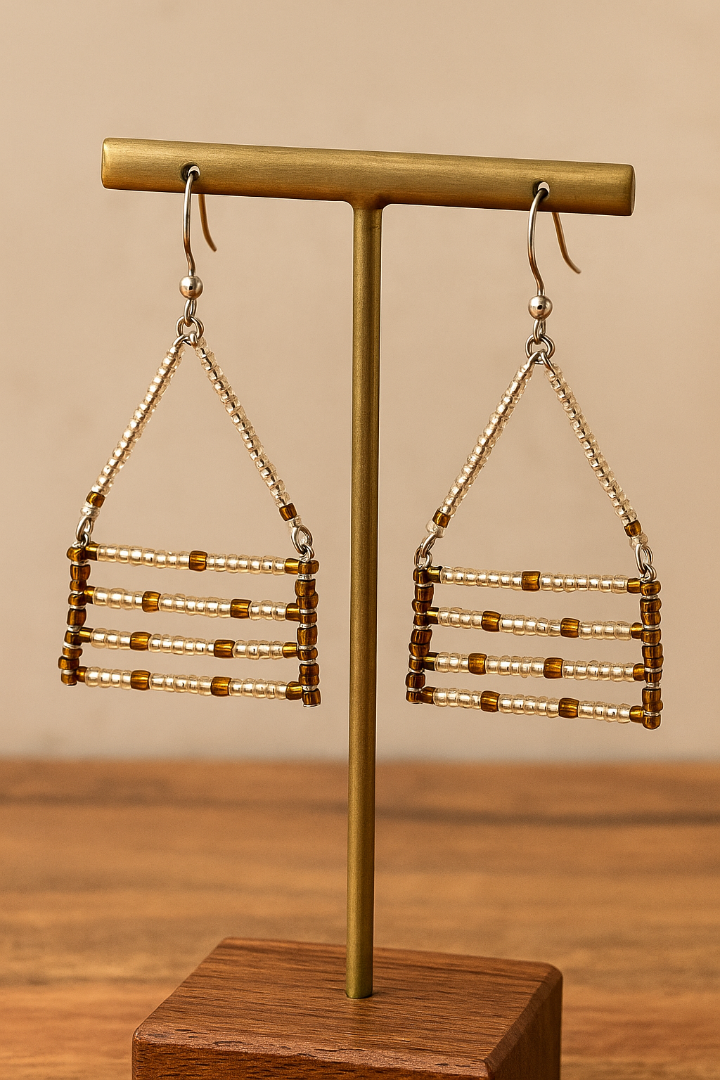 Zelalem Geometric Drop Earrings in Gold and Silver