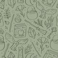 Hedwig Whimsical Wizarding-Core Wallpaper in Sage and Charcoal
