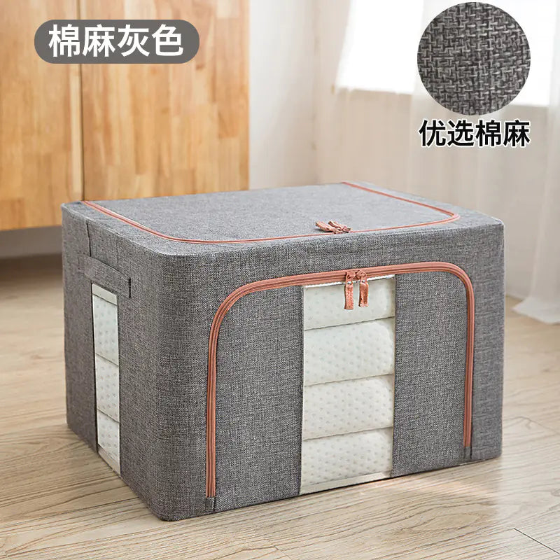 Large Window Cotton Storage Box with Steel Frame