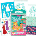 Style Studio Fashion Sketch Activity Book 2 for girls featuring pink and teal floral design