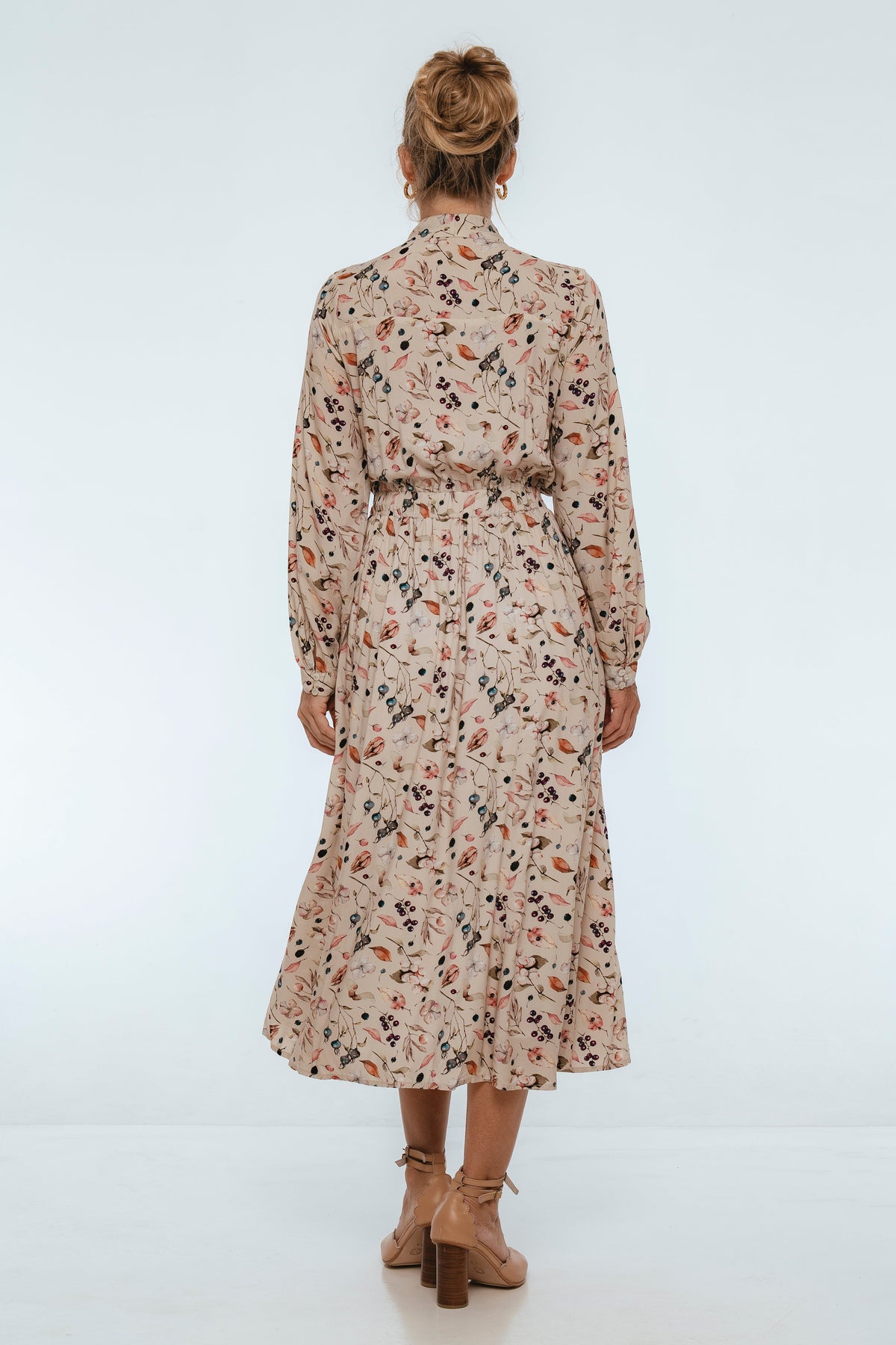 Evelina Long Sleeve Midi Dress