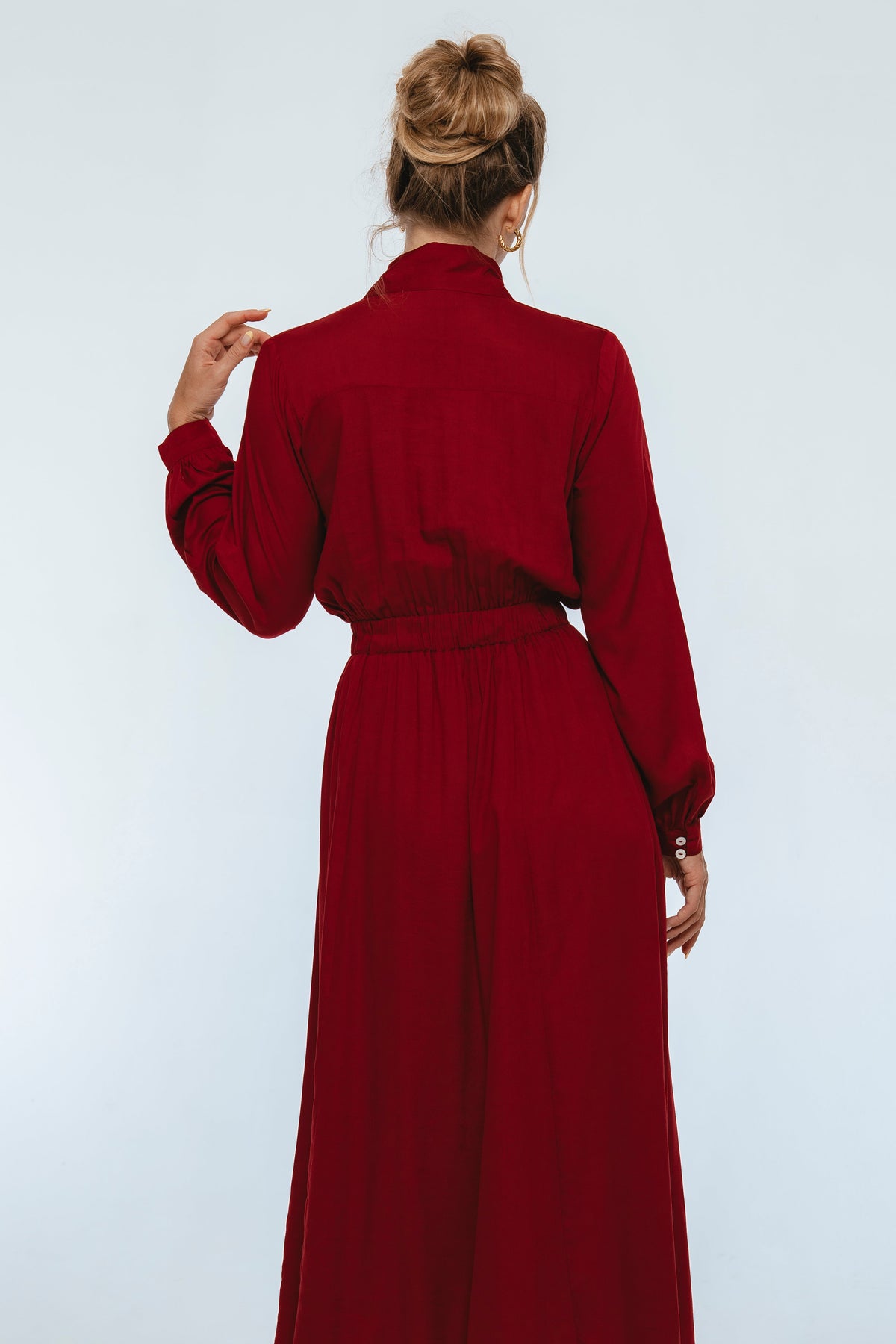Evelina Long Sleeve Midi Dress