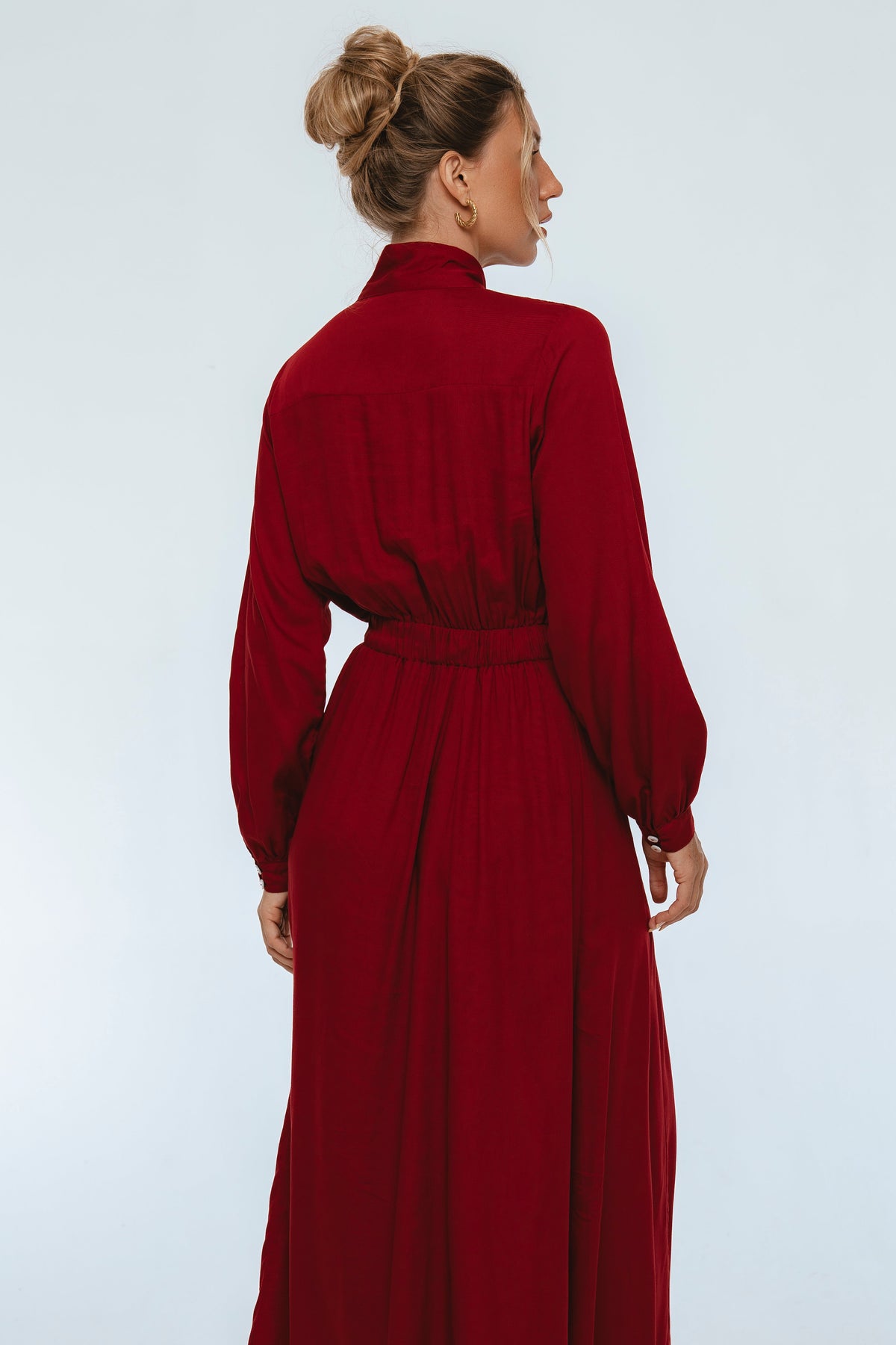 Evelina Long Sleeve Midi Dress