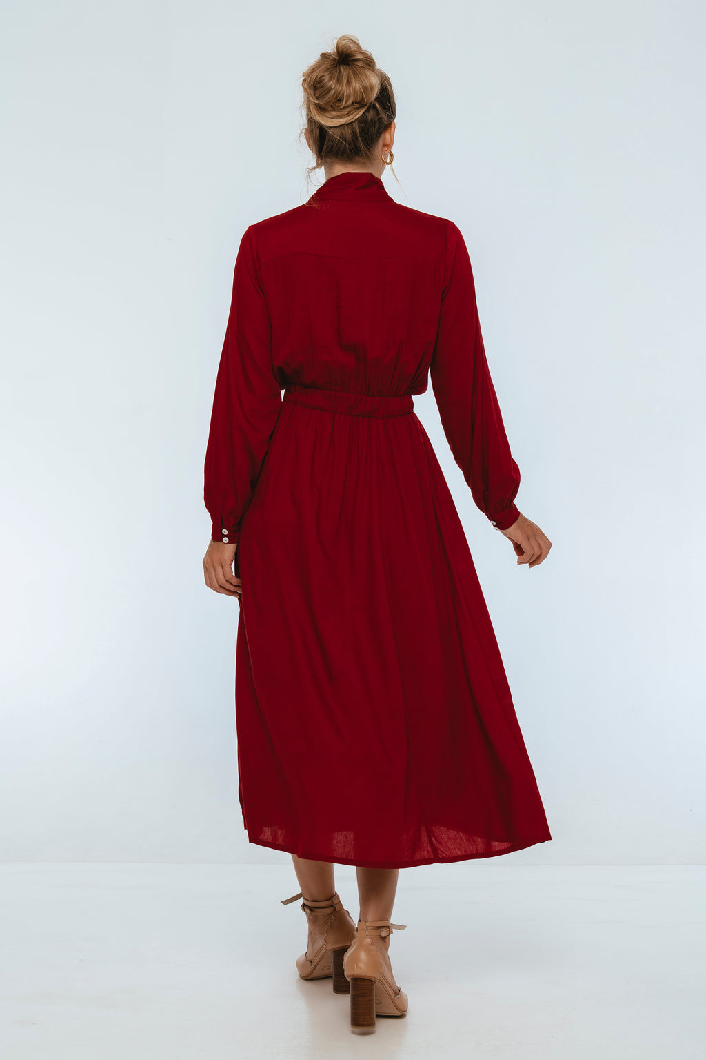 Evelina Long Sleeve Midi Dress