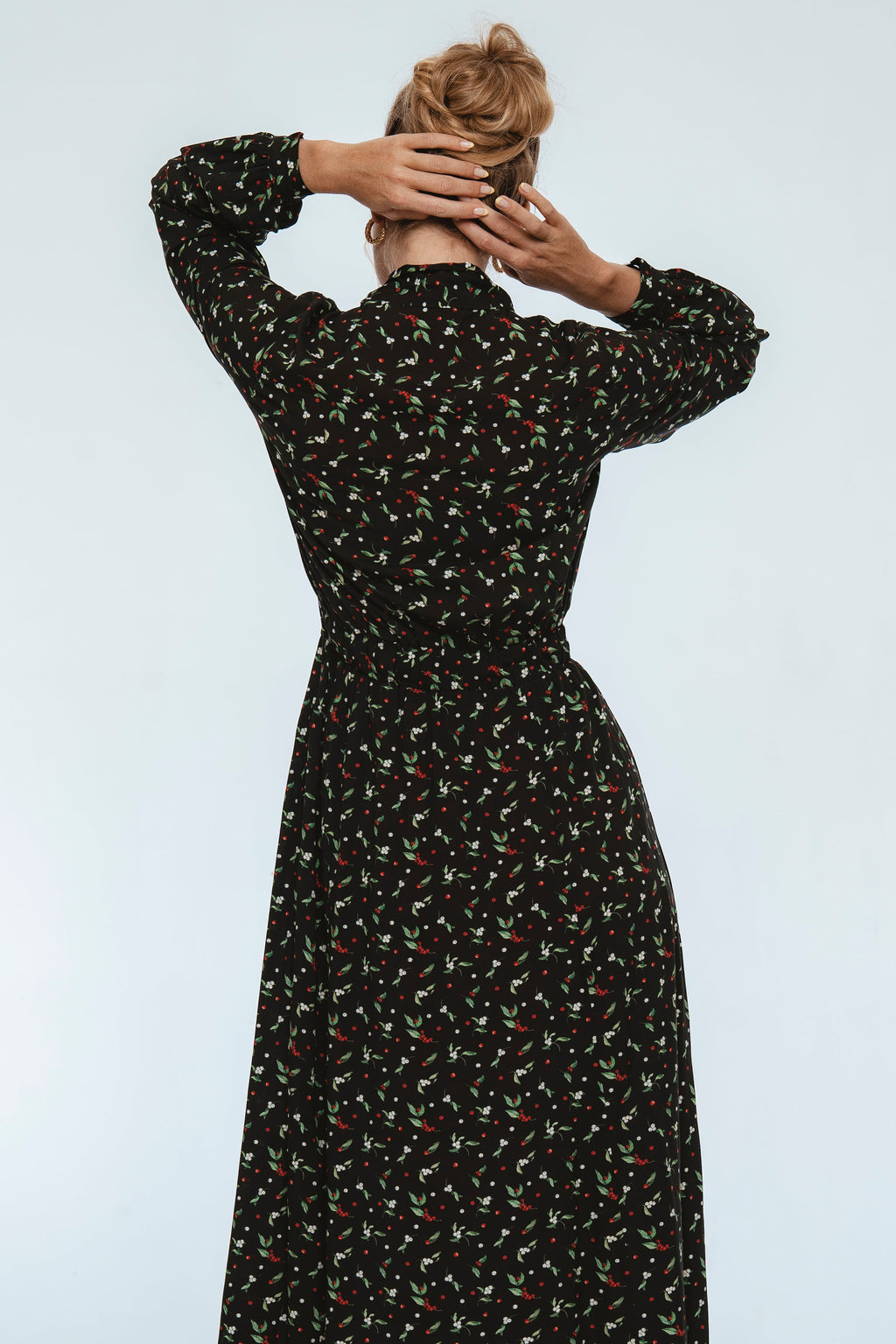 Evelina Long Sleeve Midi Dress