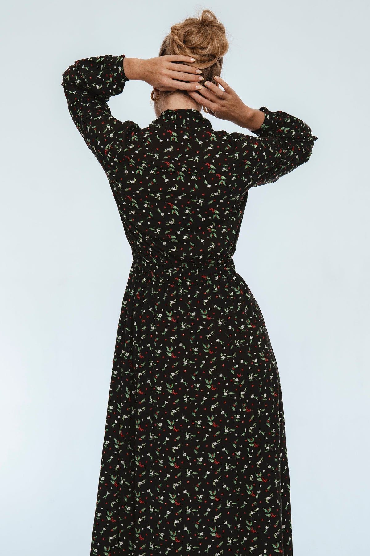 Evelina Long Sleeve Midi Dress