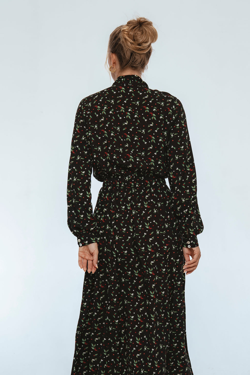 Evelina Long Sleeve Midi Dress
