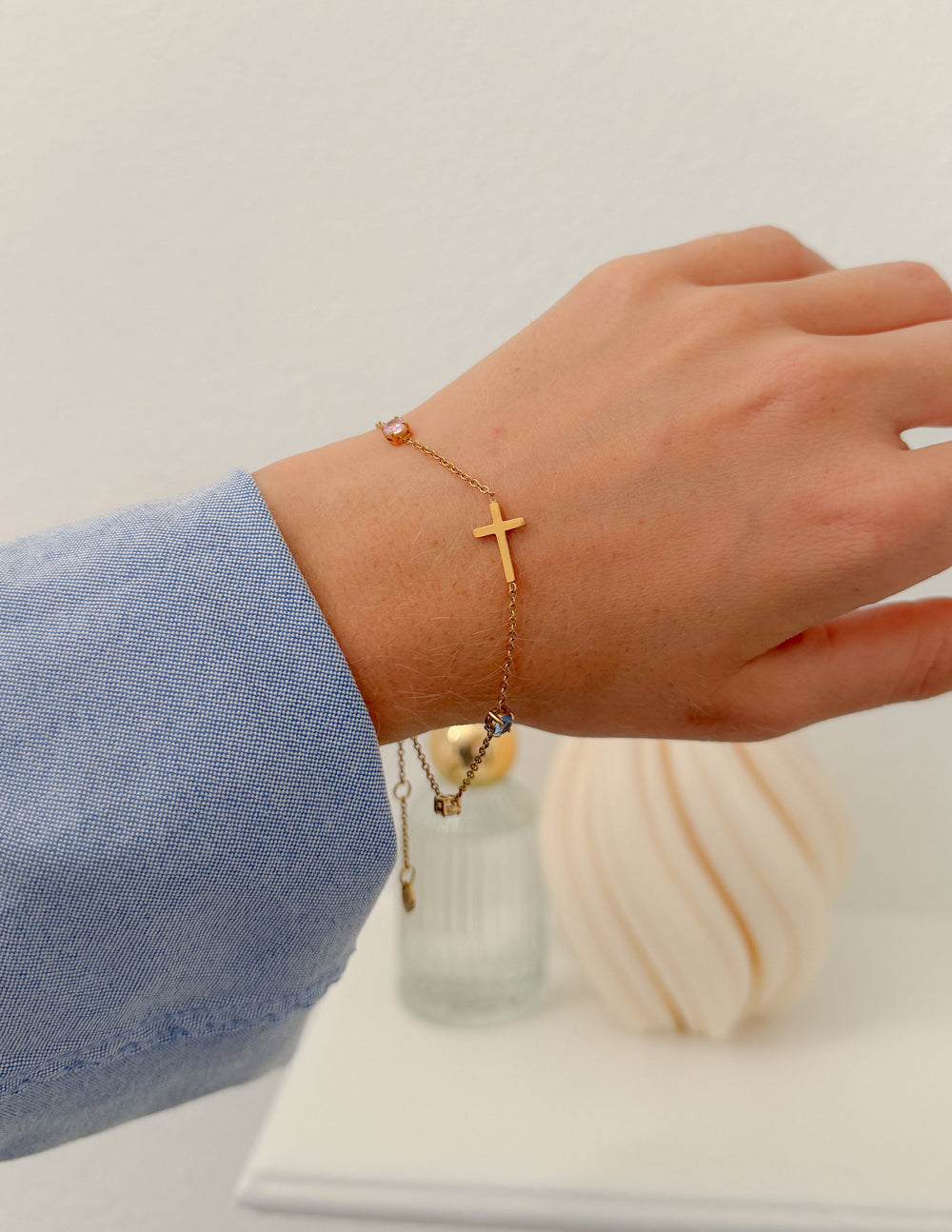 Everlight Link Bracelet in Gold-Plated with Multi-Color Crystals