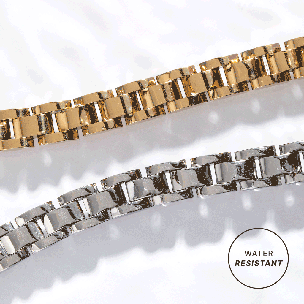 Chunky Watch Strap Bracelet - Adjustable Chain Link Wrist Accessory