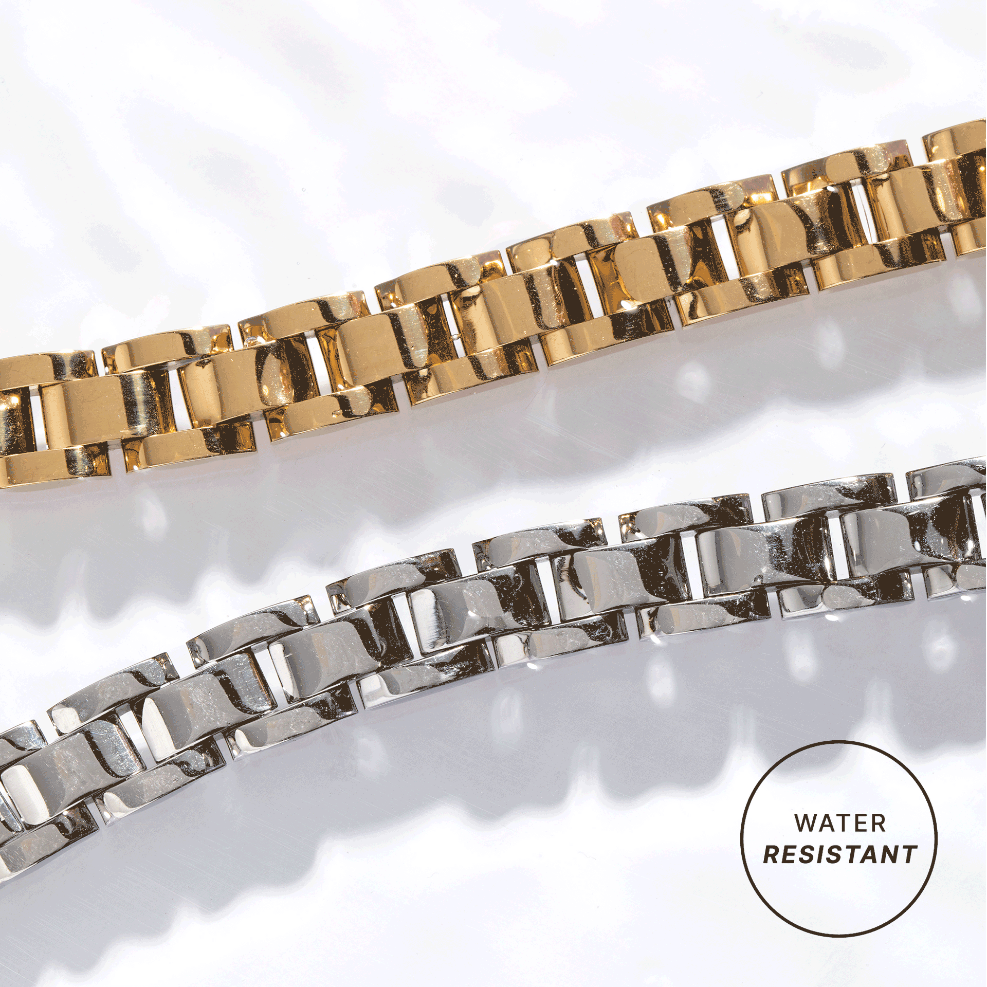 Chunky Watch Strap Bracelet - Adjustable Chain Link Wrist Accessory