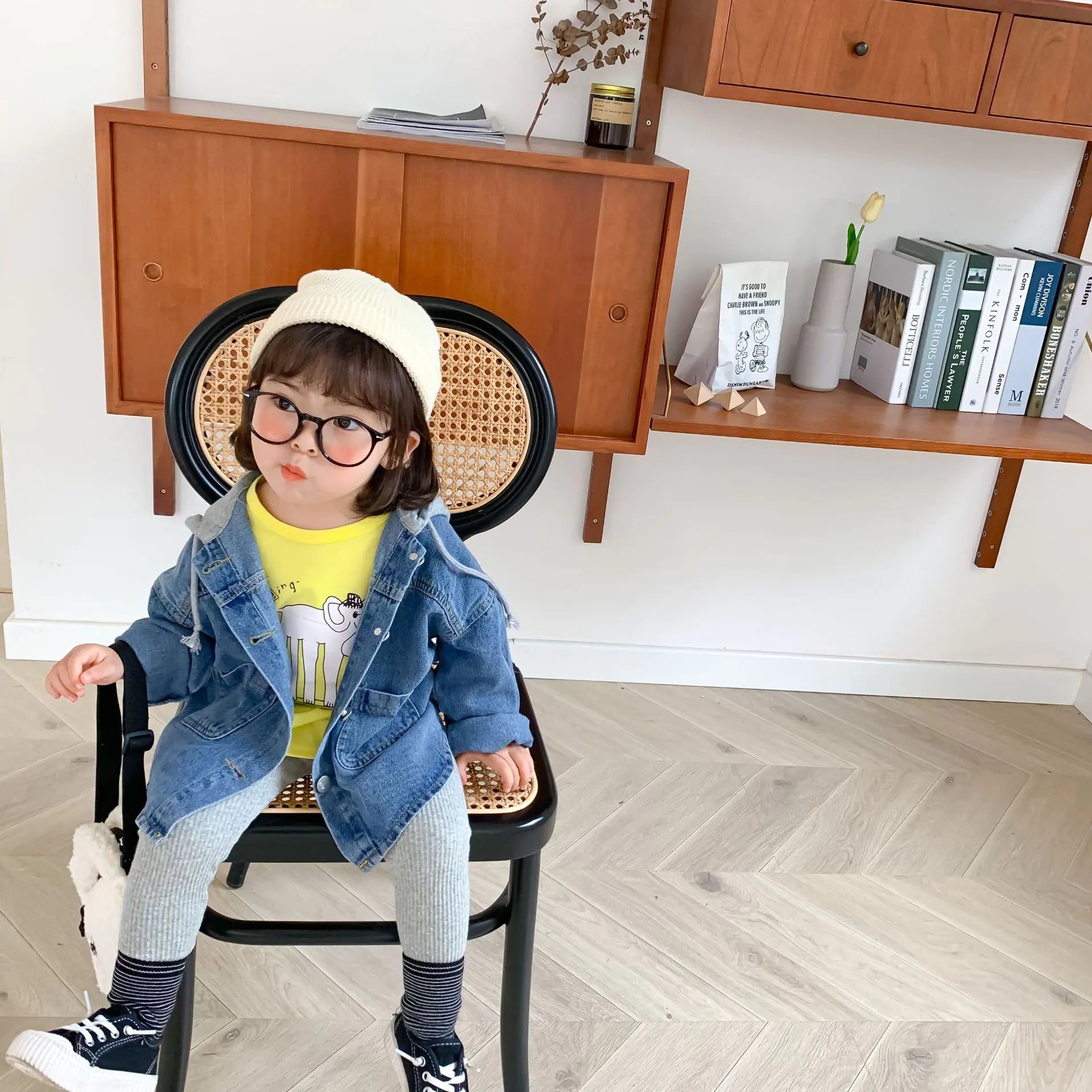 Children's Long Sleeve Denim Jacket for Boys and Girls