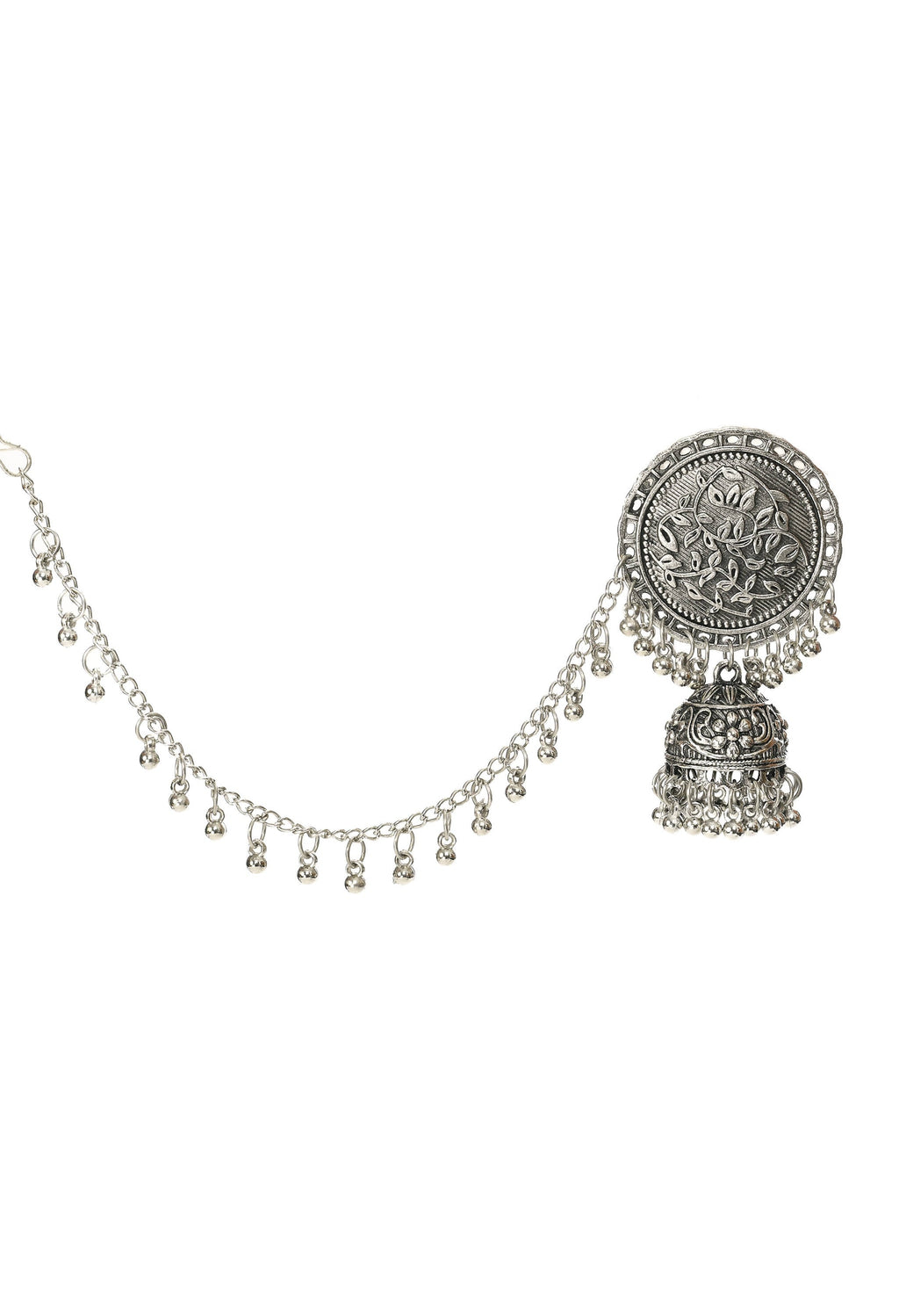Oxidized Silver Bahubali Jhumkas for Girls Ethnic Occasions