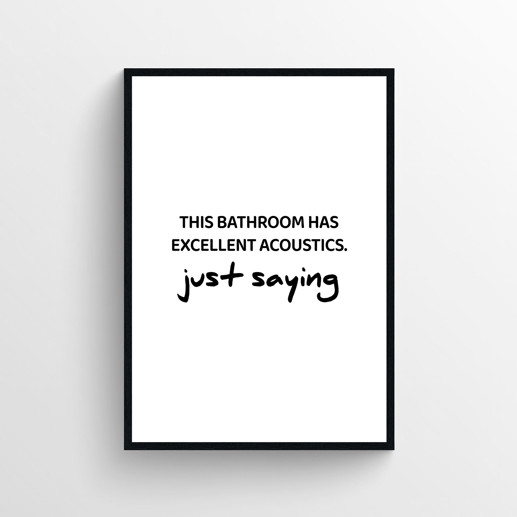 Excellent Acoustics Bathroom Poster