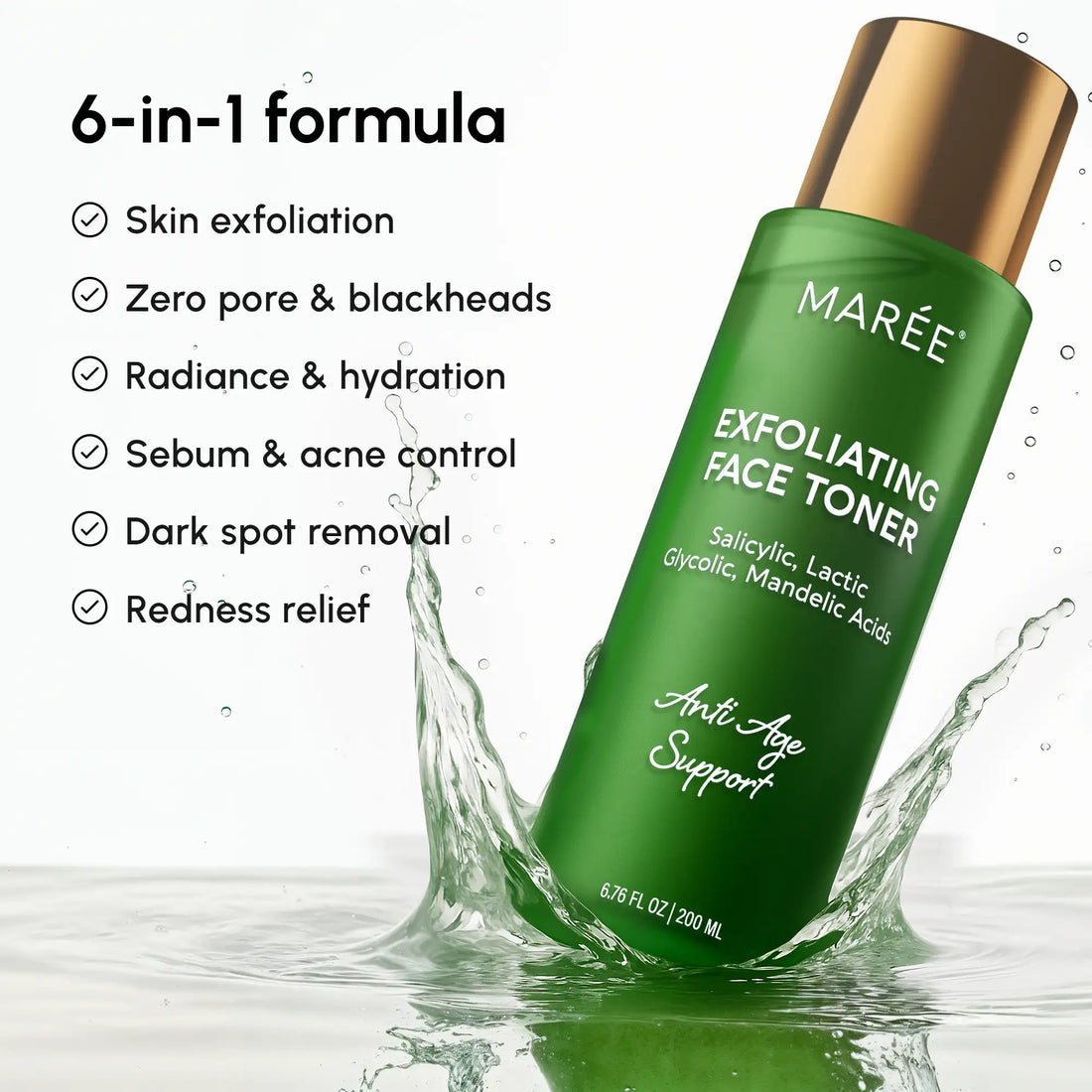 Daily Glow Exfoliating Face Toner with AHA and BHA Acids - Image 4
