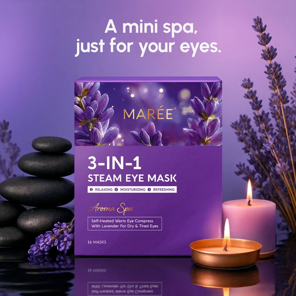 3-in-1 Self-Heating Steam Eye Mask with Lavender for Tired Eyes - Image 4