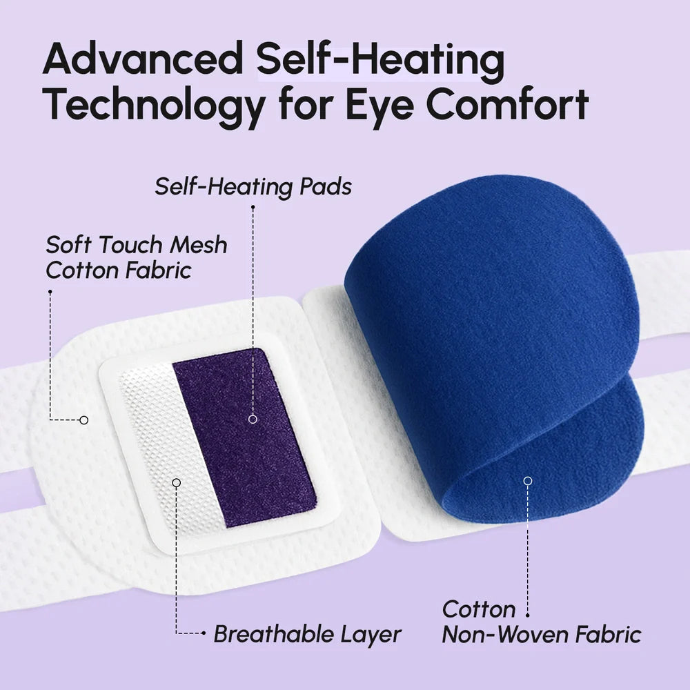 3-in-1 Self-Heating Steam Eye Mask with Lavender for Tired Eyes - Image 7