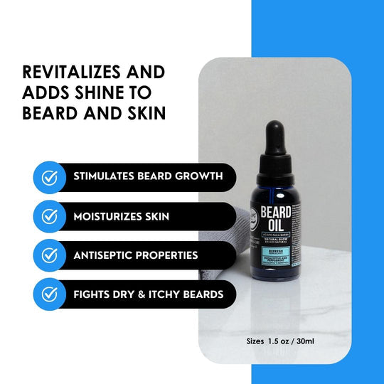 Eucalyptus & Peppermint Beard & Hair Oil for Refreshing Glow