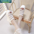 Women's Black Wedge Platform Sandals with Mesh Straps - Image 28