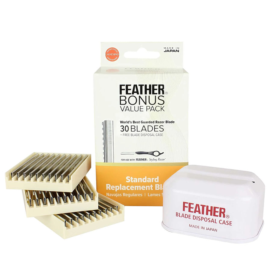 Feather Styling Razor Blades 30-Pack for Precision Hair Texturing