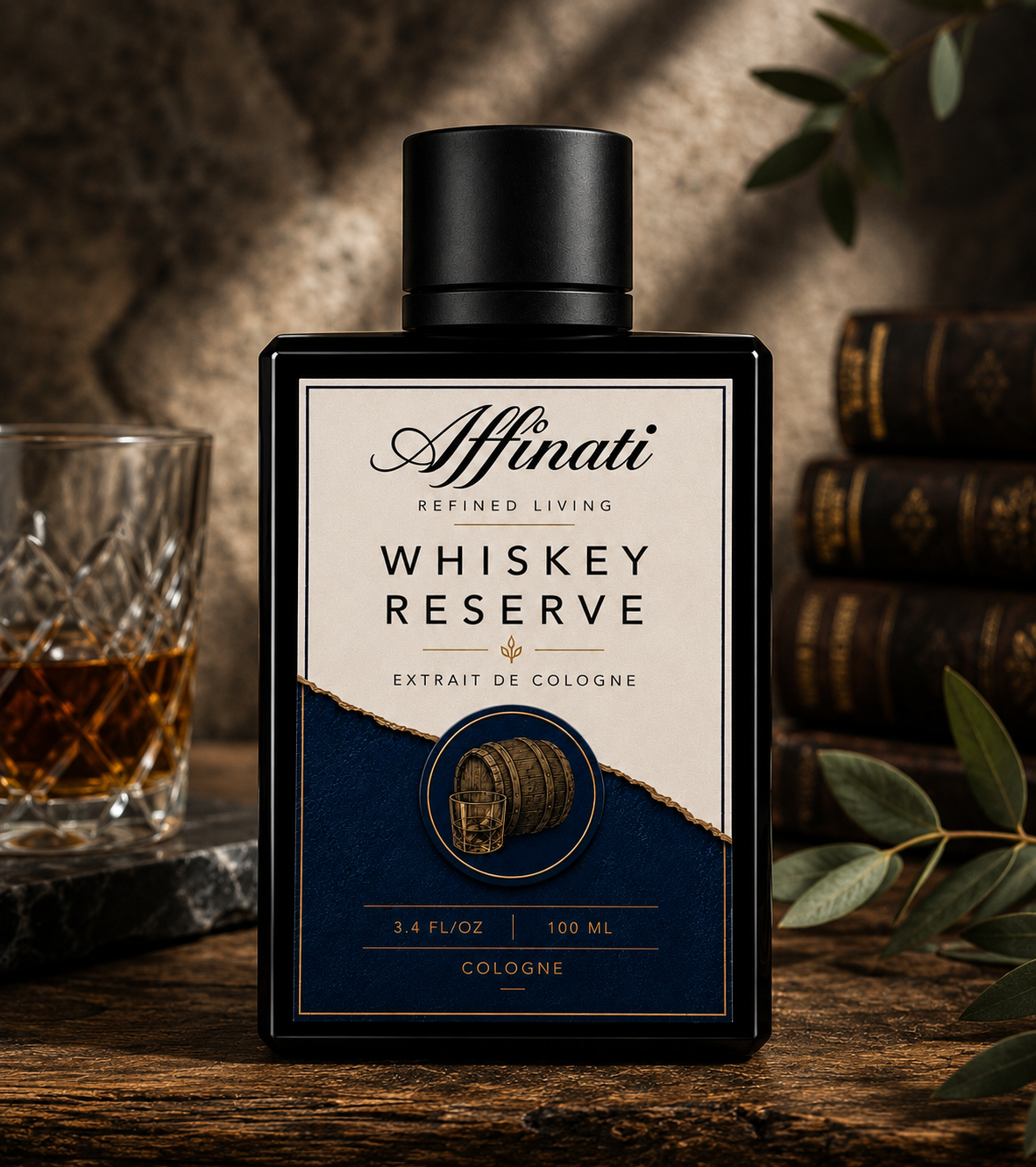 Whiskey Reserve Extrait de Cologne, Unisex Sophisticated Fragrance