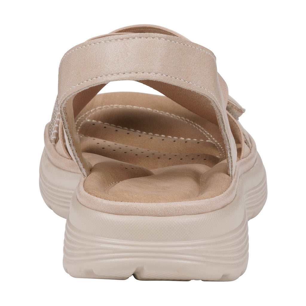 Women's Nude Elastic Comfort Flat Sandals