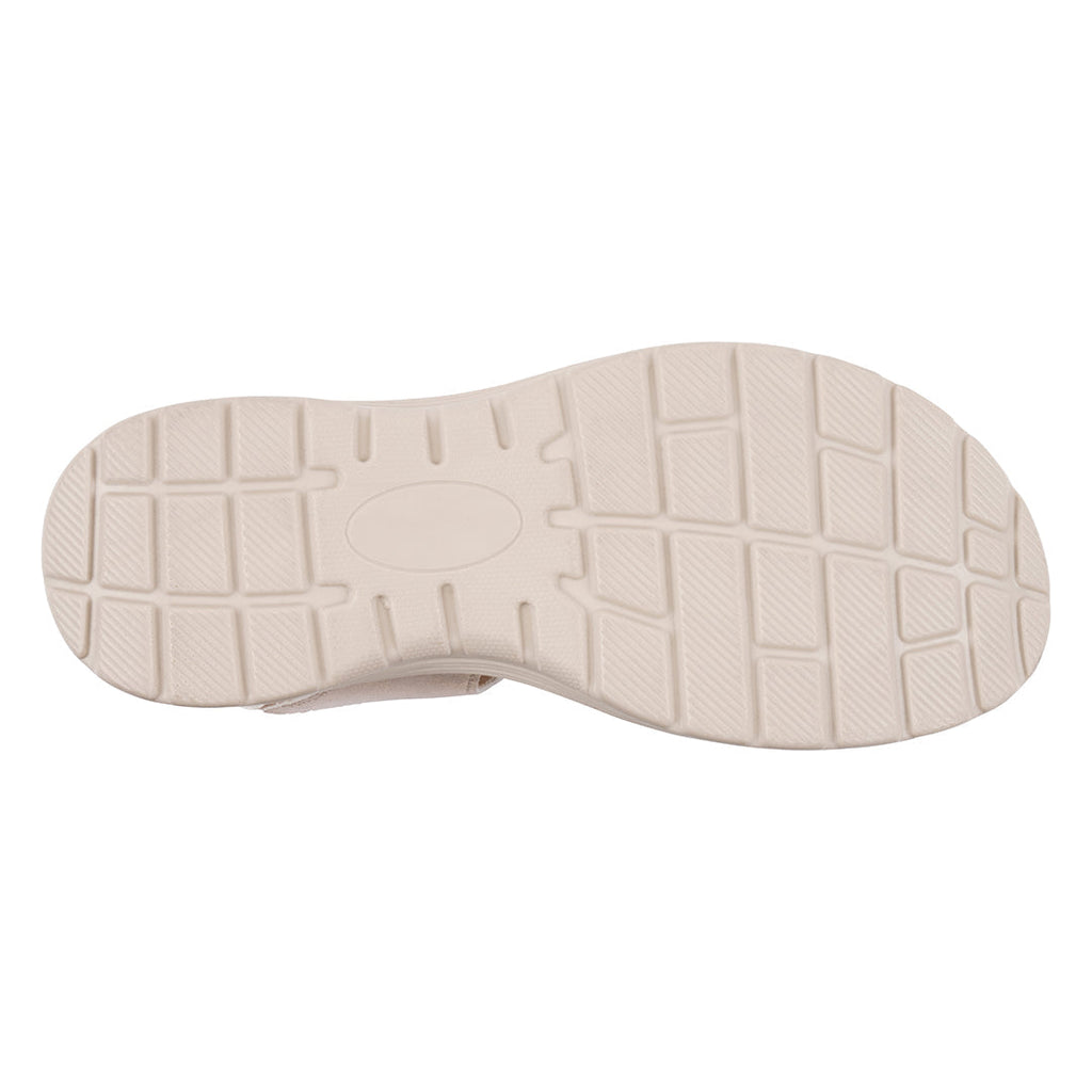 Women's Gold Velcro Comfort Flat Sandals Adjustable Strappy