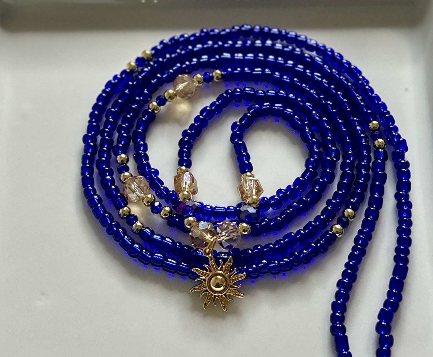 Lunar Moon Crystal Beaded Necklace