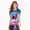 3D Printed Short Sleeve Round Neck Women's T-Shirt