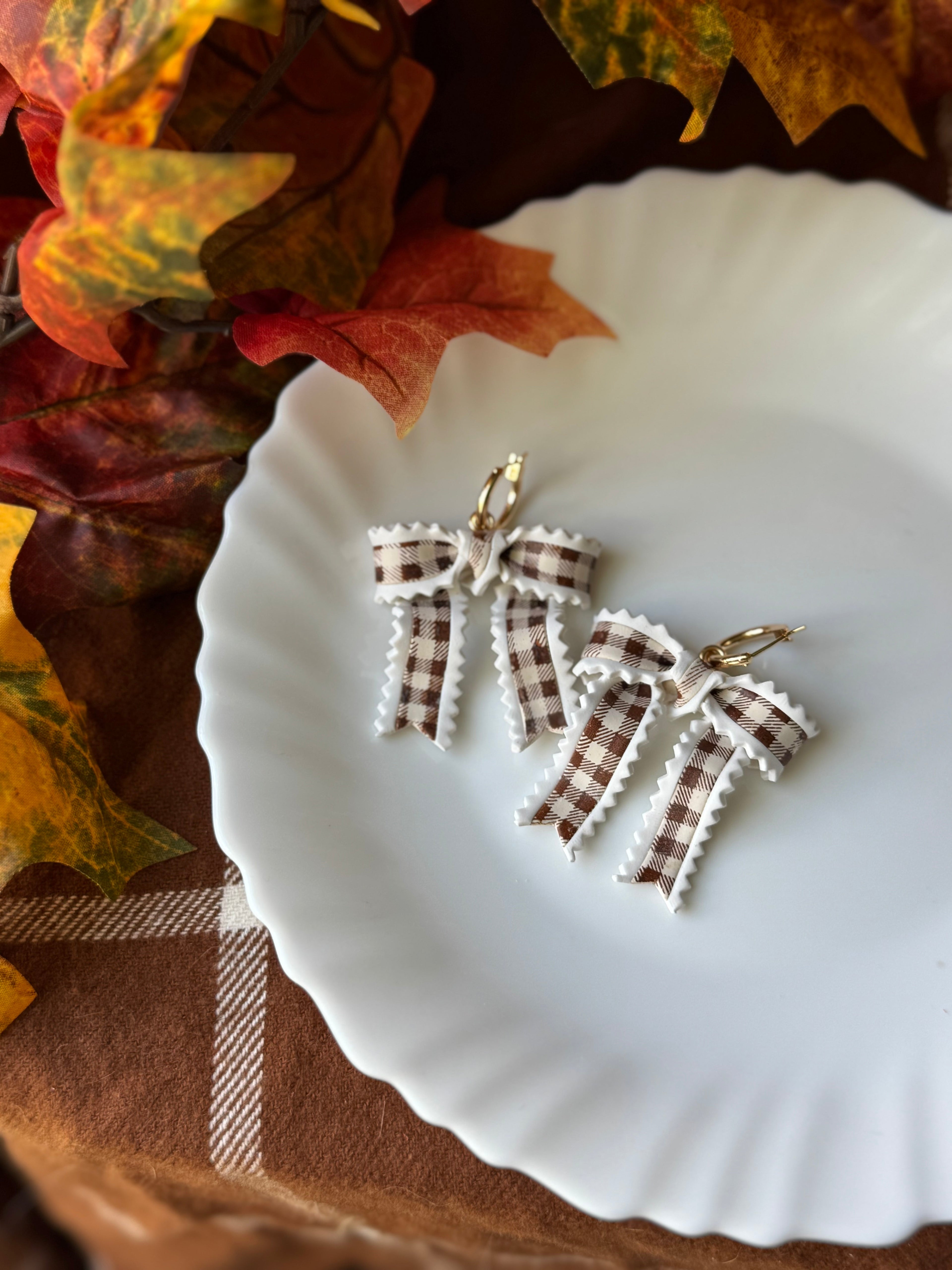 Caramel Gingham Ribbons