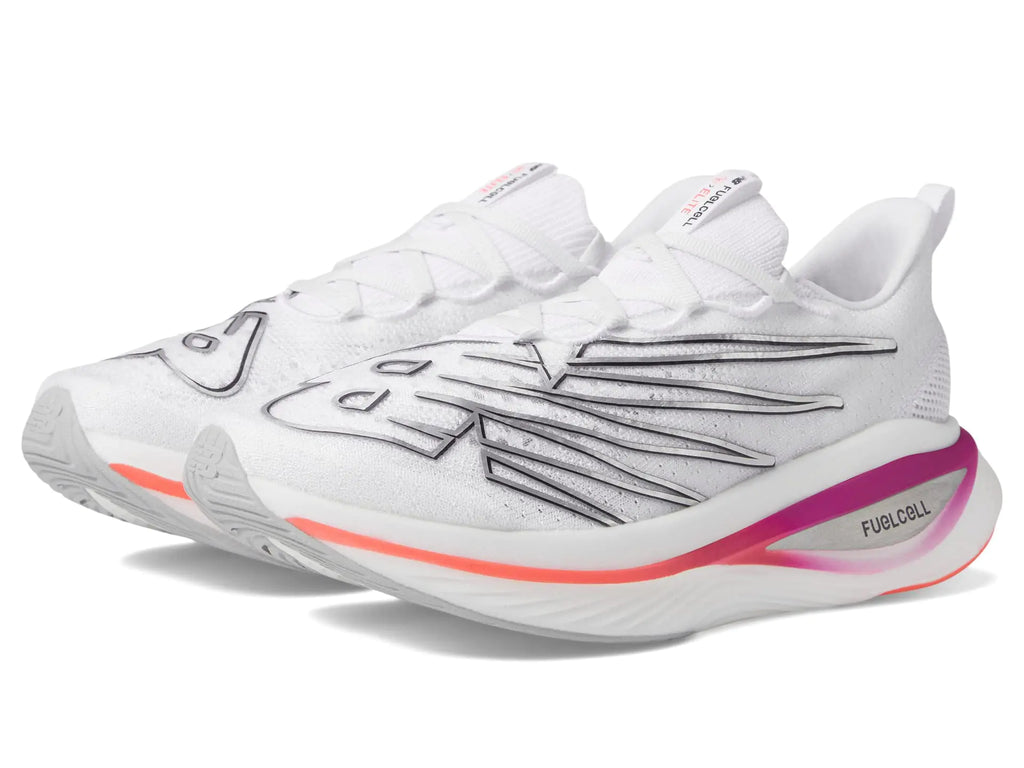 New Balance Womens FuelCell SuperComp Elite V3 Running Shoe White/Victory Blue 9.5