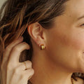 Gold Huggie Hoop Earrings