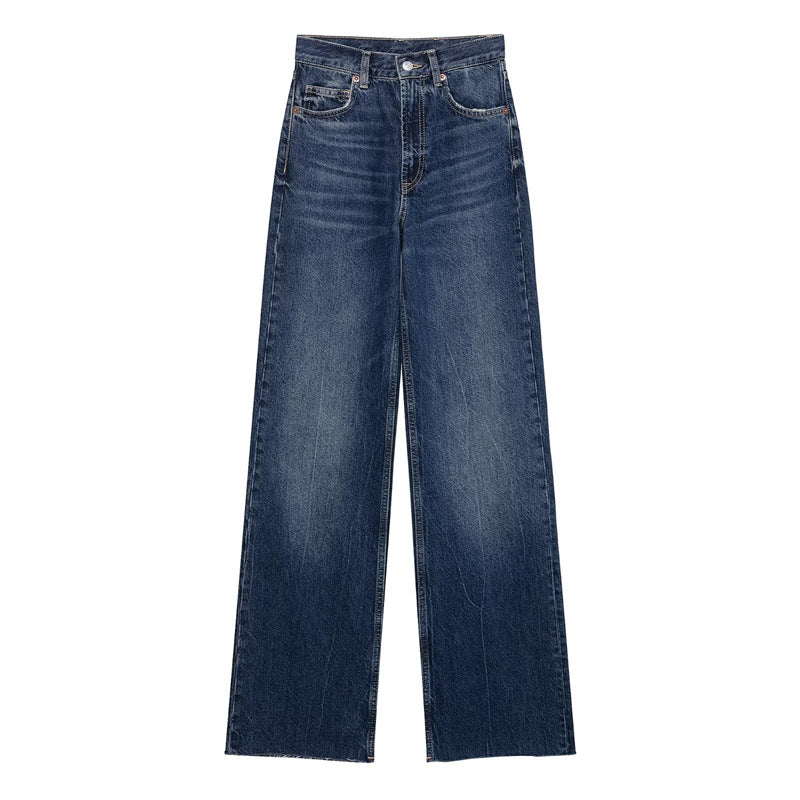 Women's Harajuku Loose Wide-Leg High-Rise Denim Jeans - Image 6