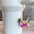 FLORAL SEED BEAD Charm - Tumbler Handle Charm