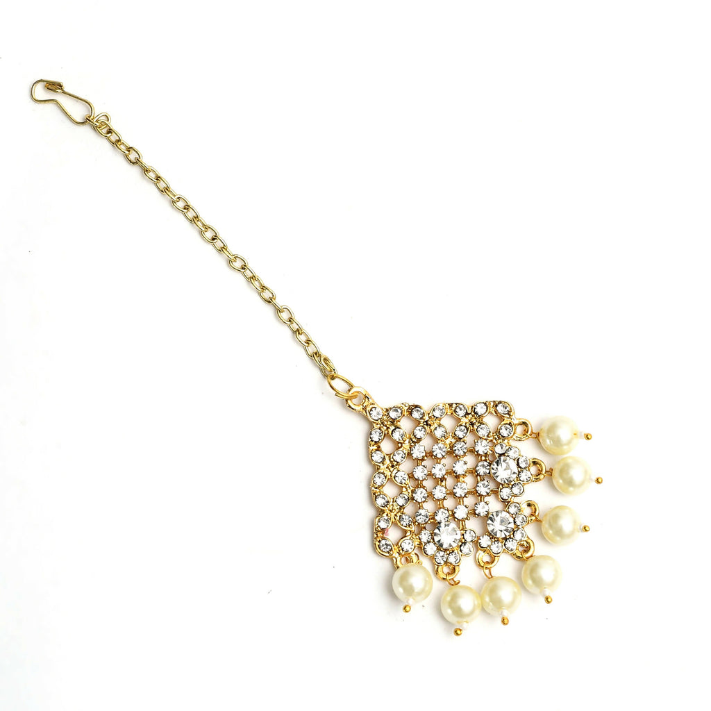 Heavy Brass Rajwadi Golden Choker Necklace Set
