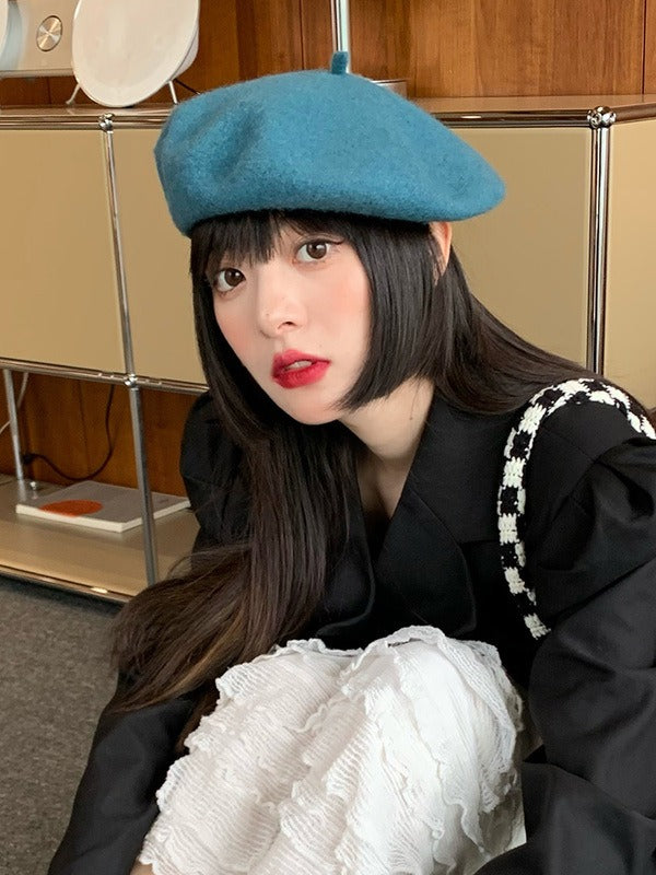 Vibrant Wool Blend Beret Retro Harajuku Style Painter Hat - Image 17